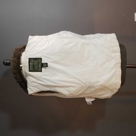 Eddie Bauer goose down womens vest size M winter white beautiful piece! - Picture 12 of 17